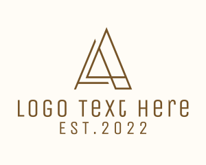 Lettering - Linear Letter A logo design