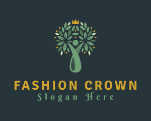 Human Crown Tree Gardening logo design