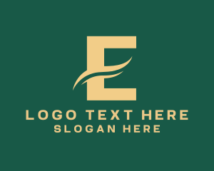 Swoosh - Elegant Generic Letter E logo design