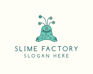 Slimy - Slug Eyes Alien logo design