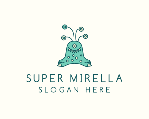 Nursery - Slug Eyes Alien logo design