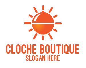 Cloche - Orange Sun Cloche logo design