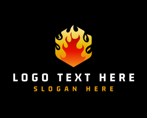 Gasoline - Fire Heat Element logo design