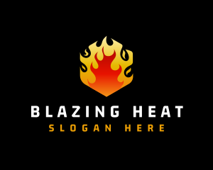 Flammable - Fire Heat Element logo design