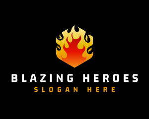 Fireman - Fire Heat Element logo design