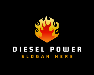 Diesel - Fire Heat Element logo design