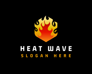 Heat - Fire Heat Element logo design