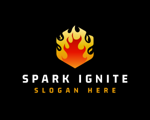 Fire Heat Element  logo design