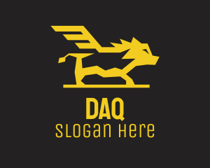 Golden Yellow Boar Wing Logo