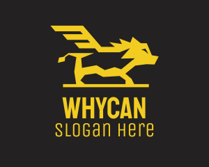 Golden Yellow Boar Wing Logo