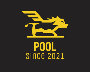 Bar - Golden Yellow Boar Wing logo design