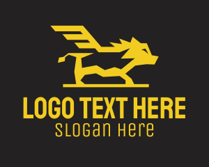 Golden Yellow Boar Wing Logo