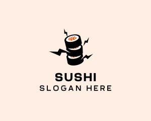 Electric Sushi Restaurant logo design