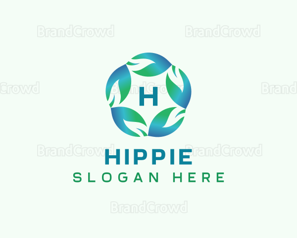 Organic Eco Leaf Logo