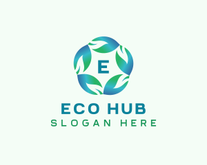 Organic Eco Leaf logo design