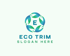 Organic Eco Leaf logo design