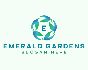 Organic Eco Leaf logo design