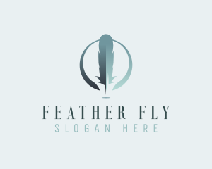 Publishing Feather Quill Writer logo design