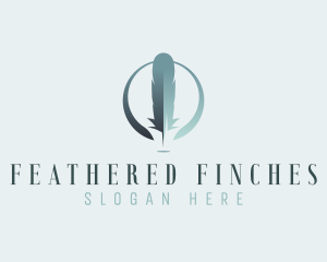 Publishing Feather Quill Writer logo design