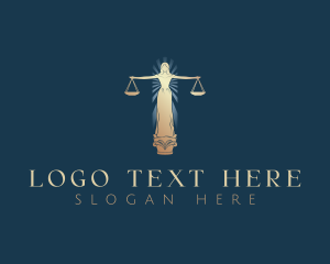 Law - Lady Justice Scales logo design