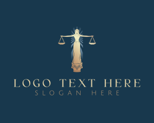 Court - Lady Justice Scales logo design