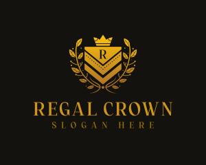 Regal Shield Monarchy logo design