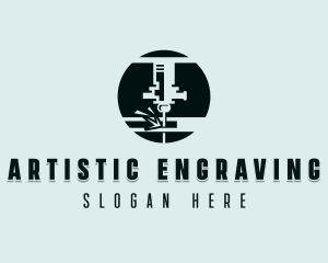 Mechanical Laser Engraving logo design