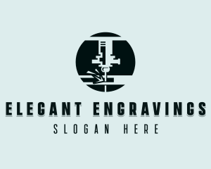 Mechanical Laser Engraving logo design