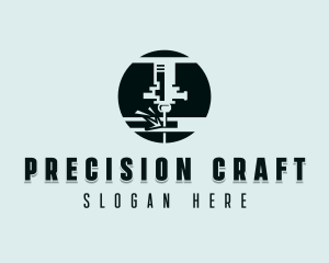 Lathe - Mechanical Laser Engraving logo design