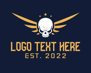 Tattoo - Skull Wing Tattoo logo design