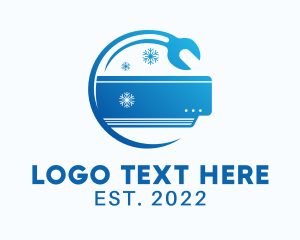 Snow - Air Conditioning Repair Service logo design