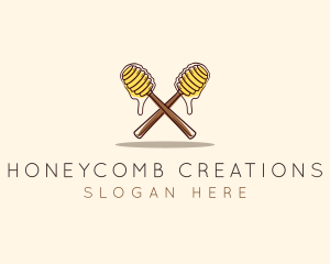 Beeswax - Honey Dipper Sweet logo design