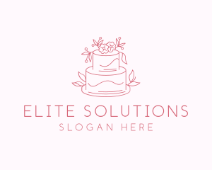 Wedding Floral Cake Logo