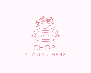 Wedding - Wedding Floral Cake logo design