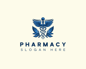 Pharmacy Caduceus Laboratory logo design