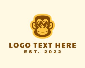 Gorilla - Monkey Sunglasses Mascot logo design