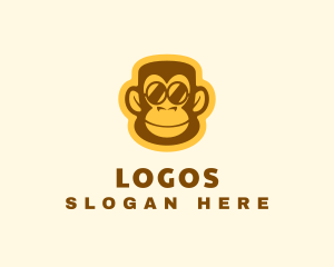 Monkey Sunglasses Mascot Logo