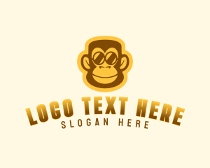 Character - Monkey Sunglasses Mascot logo design