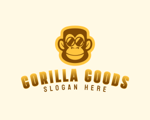 Monkey Sunglasses Mascot logo design