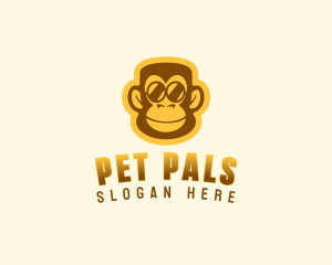 Monkey Sunglasses Mascot logo design