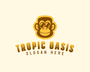 Monkey Sunglasses Mascot logo design