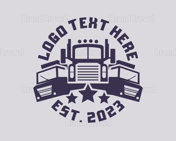 Truck Fleet Logistics Logo