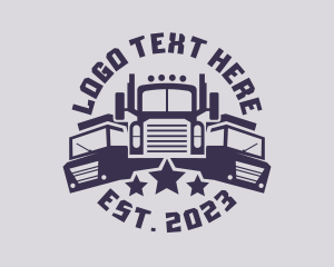 Driver - Truck Fleet Logistics logo design
