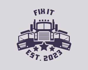 Truck Fleet Logistics logo design