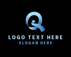 Letter Q - Ribbon Accessory Apparel logo design