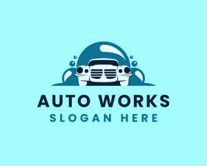 Auto Wash Bubbles logo design