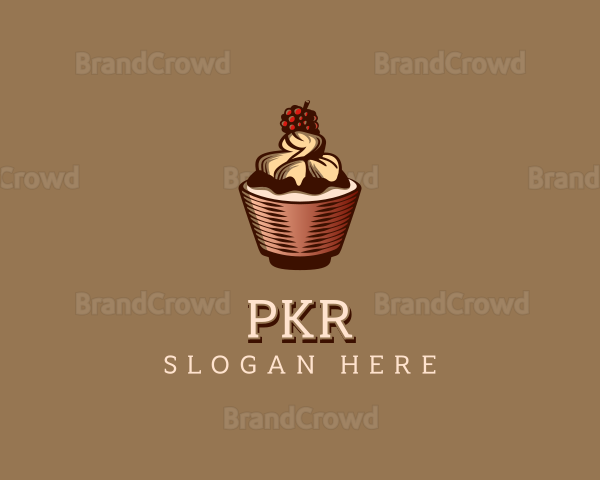 Cupcake Dessert Pastry Logo