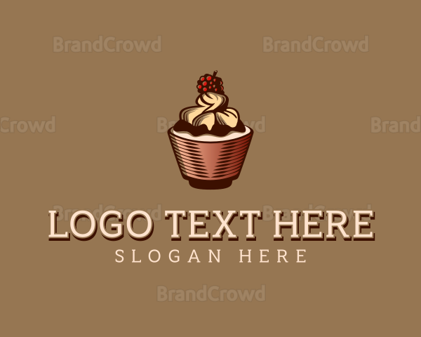 Cupcake Dessert Pastry Logo