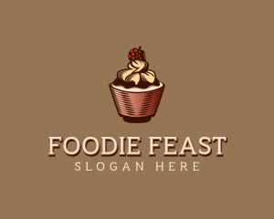 Cupcake Dessert Pastry logo design