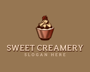 Cupcake Dessert Pastry logo design